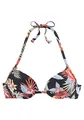 s.Oliver Damen Suki-15 Bikini, Blumendruck Schwarz, 38 / C EU