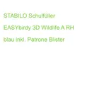 STABILO Schulfüller EASYbirdy 3D Wildlife A RH blau inkl. Patrone Blister