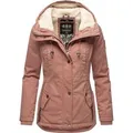 Marikoo Damen Winterjacke mit Teddyfell-Innenfutter & Kapuze