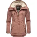 Marikoo Winterjacke Bikoo sportliche Damen Outdoor Baumwolljacke mit Kapuze braun S (36)