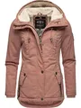 MARIKOO Damen warme Winterjacke mit kuscheliger Kapuze Bikoo Terracotta Gr. S