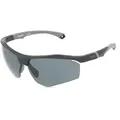 Polaroid 207374 Herren-Sonnenbrille Halbrand Eckig Kunststoff-Gestell, Schwarz