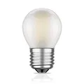 ledscom.de E27 LED Leuchtmittel, G45, warmweiß (2700 K), 4 W, 477lm, gefrostet