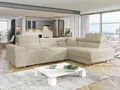 MIRJAN24 Ecksofa Torezio, mit Bettkasten und Schlaffunktion, Einstellbare Kopfstützen, 274x203x70-90 cm