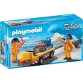 PLAYMOBIL 5396 Flugzeugschlepper mit Fluglotsen - Blau
