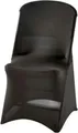 Stretchhusse für Buffet-Klappstuhl mit ca. 465 x 530 x 900 mm (BxTxH), schwarz