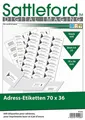 600 Adressetiketten 70 x 36 mm selbstklebend Etiketten Internetmarke 70x36 A4