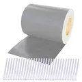Plantiflex Sichtschutz Rolle 35m Blickdicht PVC Zaunfolie Windschutz für Doppelstabmatten Zaun (Grau)