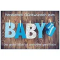BSB Grußkarten Geburt – Baby - Glückwunschkarte im Format 11,5 x 17 cm mit