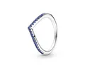 Pandora Silberring 196316C02 Ring Damen Timeless Wishbone Funkelnd Blau Silber Gr. 48
