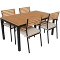 Juskys Gartengarnitur, Braun, Holz, 9, Gartenmöbel, Gartenmöbel-Sets