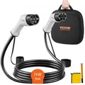 VEVOR Typ2 Ladekabel für Elektroauto/Hybrid EV Ladekabel E-Autoladekabel Wallbox 7kw TPU-Ladekabel 5m Kabellänge 1-Phase AC 230V Typ2 auf Typ2 Wasse