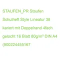 STAUFEN_PR Staufen Schulheft Style Lineatur 38 kariert mit Doppelrand 4fach gelo