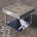 Schachtabdeckung Edelstahl 900x900 Höhe 80 mm Revisionsschacht Gullideckel Auspflasterbar EN - 124