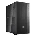 Silverstone FARA R1 V2- FARA R1-V2 Tower ATX Computer Gehäuse, Mesh Front Panel, Seitenteil aus gehärtetem Glas,schwarz, SST-FAR1B-G-V2
