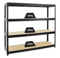 PROREGAL® Schwerlastregal Robustes Steckregal Lastenregal DINO mit 4 stabilen Fachböden, 4 Ebenen Steckmontage ohne Werkzeug hohe Belastbarkeit