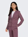 ONLY Jerseyblazer ONLPOPTRASH – 2-Knopf Blazer mit taillierter Silhouette regular fit, Milano Rib, Materialmix, Reverskragen, unifarben