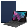 Lobwerk Cover für Microsoft Surface Pro 4 5 6 7 mit 12.3 Zoll Tablethülle Schlank mit Standfunktion und Auto Sleep/Wake Funktion Blau