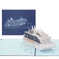 Pop Up Karte "Kreuzfahrtschiff" 3D Geburtstagskarte & Einladung Kreuzfahrt