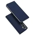 Brieftaschenetui mit Ständer Hülle kompatibel mit Samsung Galaxy S24 Plus Blau