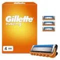 Gillette Fusion5 Rasierklingen, 4 Original Ersatzklingen für Herren mit Größerem Gleitstreifen für Ein Sanftes Gleiten und 5 Klingen für Eine Unglaublich Gründliche und Komfortable Rasur