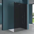 Mai & Mai 110x200cm Walk-In Dusche Duschwand für Dusche Duschabtrennung ESG-Sicherheitsglas 10mm NANO Glas BRAM1 Bremen2VG