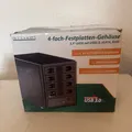 Xystec 4-fach Festplatten-Gehäuse 3,5” SATA USB 3.0 eSATA RAID PX-4820-675