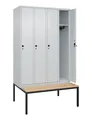 C+P Spind Classic PLUS 4Abteile 2120x1200x815mm l.gr/l.gr