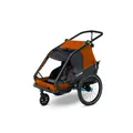 Anhänger Fahrrad für Kinder Kids Trailer Doppelt Cmpt X Actionteam Sw/ Orange 12