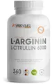 L-Arginin + L-Citrullin-Malat Kapseln 360x - optimal hochdosiert mit 6000 mg pro Tag aus L-Arginin (2400 mg) + L-Citrullin-Malat (3600 mg) - laborgeprüft mit Zertifikat - vegan