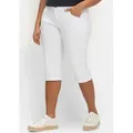 Sheego Jeansshorts Caprijeans . weiß 52