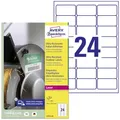 AVERY Zweckform L7912-40 Strapazierfähige Folienetiketten (960 Aufkleber, 63,5x33,9mm auf A4, extrem stark selbstklebend, für schwierige Oberflächen, bedruckbare Outdoor Klebefolie) 40 Blatt, weiß