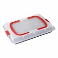 Dr. Oetker Backblech Bake & Go mit Transporthaube Back Blech Kuchenblech 42 cm