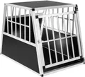 Hundetransportbox single Schnubi mit schräger Rückwand mit schützenden Kunststoffecken, 66 x 90 x 69,5 cm