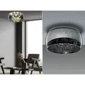 Kristall Led Deckenleuchte Glas Chrom Verspiegelt & Rauchglas Optik, Ø 50cm