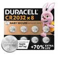 Duracell CR2032 Knopfzellen, CR 2032 Lithium Knopfzelle 3 V (8 Stück)