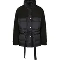 URBAN CLASSICS Winterjacke Urban Classics Damen Ladies Sherpa Mix Puffer Jacket (1-St) schwarz 4XL (52)