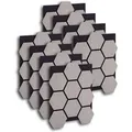 Homestyle4u Akustikpaneele 8 Wandpaneele Holz Hexagon 76 x 62 cm Stück Grau