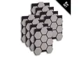 Homestyle4u Wandpaneel je 76x62 cm Hexagon Wand Akustikpaneele Holz Schallschutz Filz Paneele, (8er Set, 8-tlg., 8 Akustikpaneele, Garderobe, Flur) 3D Akustik Paneel Grau zum Kleben oder Bohren