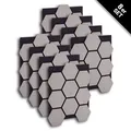 Wandpaneele Holz 3D 8 Akustik Paneele Hexagon Grau Wandverkleidung Homestyle4u