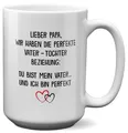 XL Tasse Papa Geschenk Vatertag von Tochter Vater Geburtstag Kaffeetasse Mann