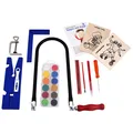 Pebaro Laubsäge-Set, 17-Teilig, mit Malkasten, Komplettset