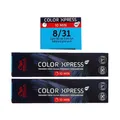 Wella Color Xpress 2 x 60 ml 8/31 hellblond gold asch Haarfarbe Set