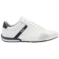 BOSS für Herren. 50498282 Saturn Lederschuhe weiß (45), Wohnung, Schnürsenkel, Lässig