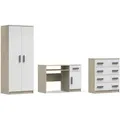 Deine Möbel 24 Kinderzimmer-Set, Weiß, Sonoma Eiche, Grau, Holzwerkstoff, 270x50x192 cm, Kinder- & Jugendzimmer, Jugendmöbel, Komplette Kinder- & Jugendzimmer