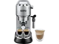 DELONGHI Dedica Style EC685.M - Professionelle Milchaufschäumung und schmales Design, Siebträger Espressomaschine Silber Matt