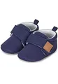 Sterntaler Baby Krabbelschuhe uni – Unisex Babyschuhe aus Canvas mit Jerseyfutter – Knöchelhohe Baby Schuhe mit rutschfester Sternensohle – Krabbelschuhe aus Baumwolle – Größe 18, Farbe marine