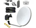 ARLI ARLI 60 cm HD Sat Anlage weiss Set inkl. Receiver + Kabel + Stecker SAT-Antenne (60 cm, Stahl)