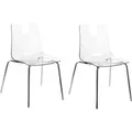 Esszimmerstuhl 2er Set Silerton Transparent