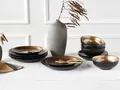 CreaTable, 23600, Glamour Gold Gold, Tellerset 12-tlg, Steinzeug